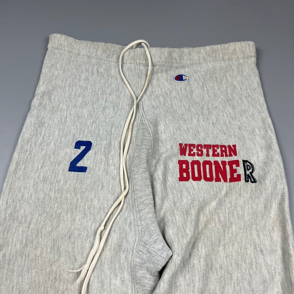 Champion Reverse Weave Sweatpants Mens Small Gray Western Boone Vintage USA